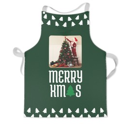 Personalised Kids Aprons with Xmas Trees in Multiple Colours design