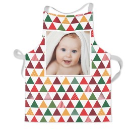 Personalised Kids Aprons with Red Triangles design