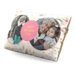 Personalised Pillow (19" x 13") with Grandparents Spotty in Multiple Colours design