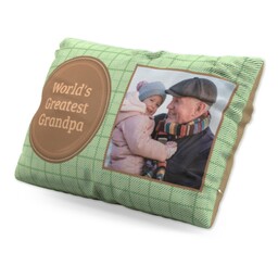 Personalised Pillow (19" x 13") with Worlds Greatest Grandparents Tweed design