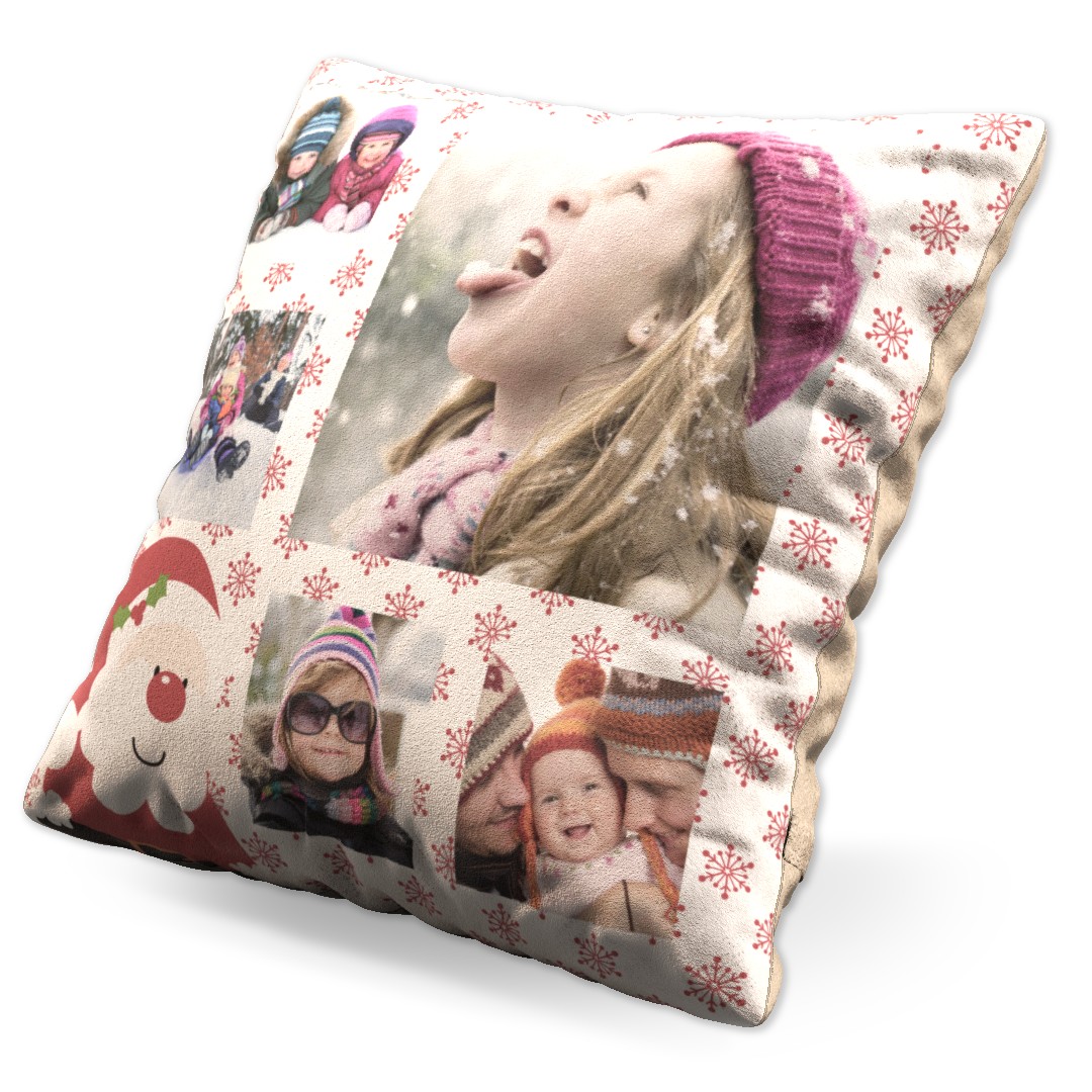 Large Photo Cushion 18 sq with Santa Design