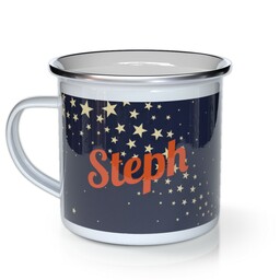 Personalised Enamel Mugs with Starry Night Custom Colour design