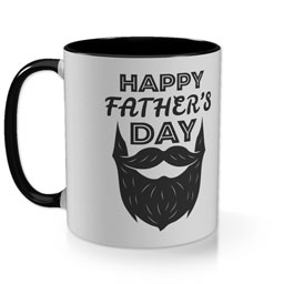 Black Photo Mug with Big Beard Sentiments design