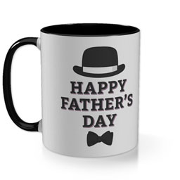 Black Photo Mug with Bowler Hat FD design