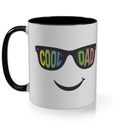 Black Photo Mug with Cool Dad Sunglasses design