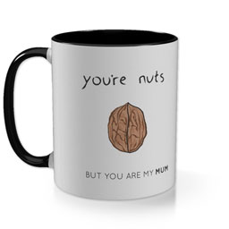 Black Photo Mug with Nuts Mum design