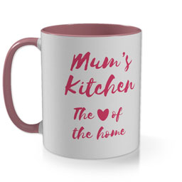 Pink Photo Mug with Heart of the Home design
