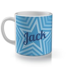 Personalised Children's Mug with Stars Custom Colour design