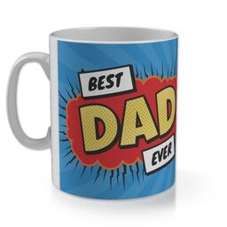 11oz Gloss Photo Mug with Best Dad Ever Explosion design