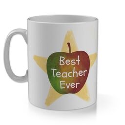 11oz Gloss Photo Mug with Best Teacher Apple design