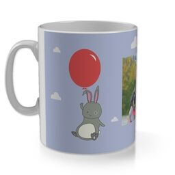 11oz Gloss Photo Mug with Bunny Balloon design
