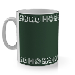 11oz Gloss Photo Mug with Ho Ho Ho in Multiple Colours design