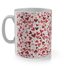11oz Gloss Photo Mug with Hundreds of Hearts design