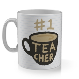 11oz Gloss Photo Mug with No.1 Teacher Cup design