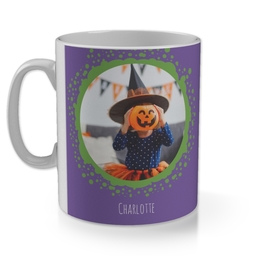 11oz Gloss Photo Mug with Halloween Pumpkin design