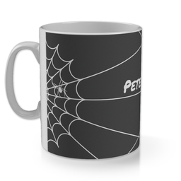 11oz Gloss Photo Mug with Spider Web design