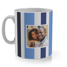 11oz Gloss Photo Mug with Vertical Stripes in Multiple Colours design