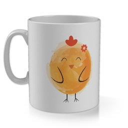 11oz Gloss Photo Mug with Watercolour Chicks design
