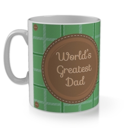 11oz Gloss Photo Mug with World's Greatest Dad Tweed design
