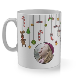 11oz Gloss Photo Mug with Christmas Bauble design