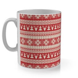 11oz Gloss Photo Mug with Christmas Knitted design