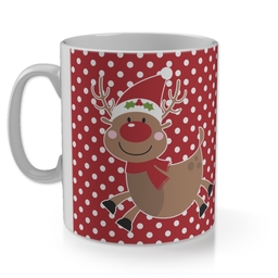 11oz Gloss Photo Mug with Christmas Reindeer design