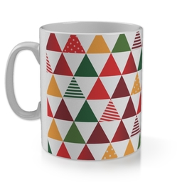 11oz Gloss Photo Mug with Red Triangles design