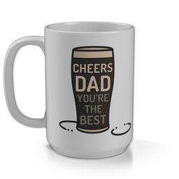 15oz Personalised Mega Mug with Cheers Dad Pint Glass design