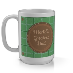 15oz Personalised Mega Mug with World's Greatest Dad Tweed design