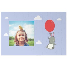 Personalised Puzzle  (112 Pieces) with Bunny Balloon design