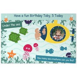 Personalised Puzzle  (112 Pieces) with Under The Sea design