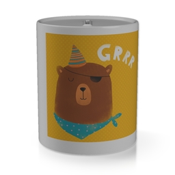 Personalised Money Jar with Bear design