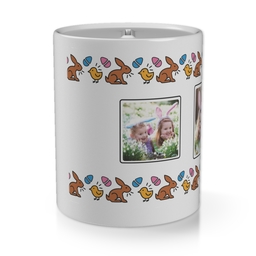 Personalised Money Jar with Bunny and Eggs Pattern design