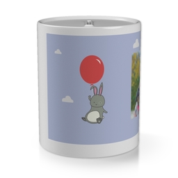 Personalised Money Jar with Bunny Balloon design