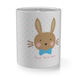 Personalised Money Jar with Dotted Bunny design