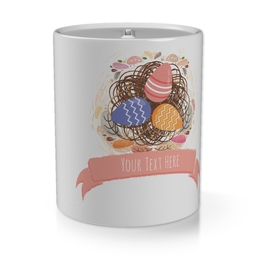 Personalised Money Jar with Easter Eggs Nest design