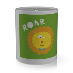 Personalised Money Jar with Lion design