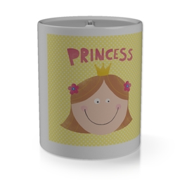 Personalised Money Jar with Princess design