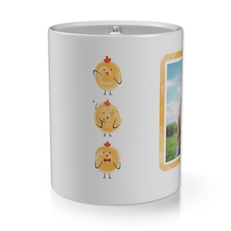 Personalised Money Jar with Watercolour Chicks design