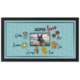 Personalised Pet Feeding Mats with Dogs Love design