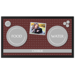 Personalised Pet Feeding Mats with Food, Water, Treats Custom Colour design