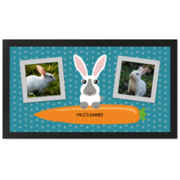 Personalised Pet Feeding Mats with Rabbit And Carrot Custom Colour design