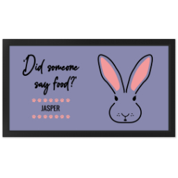 Personalised Pet Feeding Mats with Rabbit Food design