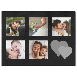Photo Chopping Boards with Black Hearts design