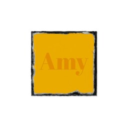 Slate Photo Coaster with Text Only Custom Colour design