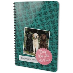 Personalised Notebooks (Soft Cover) with Every Dog Custom Colour design