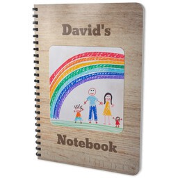 Personalised Notebooks (Soft Cover) with Framed Kids Artwork design