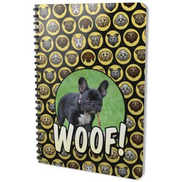 Personalised Notebooks (Soft Cover) with Woof Custom Colour design