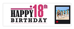 72" x 24" Personalised Banner with Birthday Bold Text in Multiple Colours design