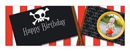 72" x 24" Personalised Banner with Birthday Pirate design